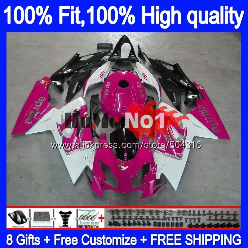 Инъекции для Aprilia RS-125 RSV125 R 34MC. 40 RS 125 2006 2007 2008 2009 2010 2011 RS125 06 07 08 09 10 11 розового цвета обтекатель