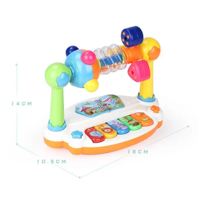Children Baby Rotating Music Piano with Light Sound Educational Toy Kids Gift Animals Sounding Keyboard Baby Playing Type Musica 6
