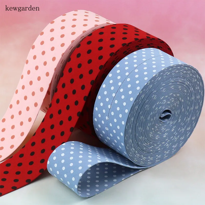 Kewgarden Dot двухслойная тканевая лента 2 &quot5 см 1&quot 25 мм 10 вручную изготовленная DIY