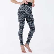 Camouflage color high waist pants slim hips tights slim fitness sports pants gym sports pants elastic casual trousers Pants