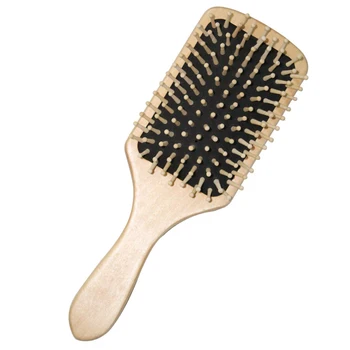

Long Handle Ergonomic Handhold Relaxation Detangle Salon Natural Styling Tools Brush Massage Comb Wooden Smooth Hair Care Gift
