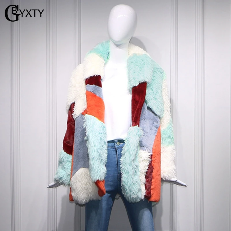GBYXTY veste fausse fourrure 2019 зимняя женская куртка из искусственного меха Длинный рукав