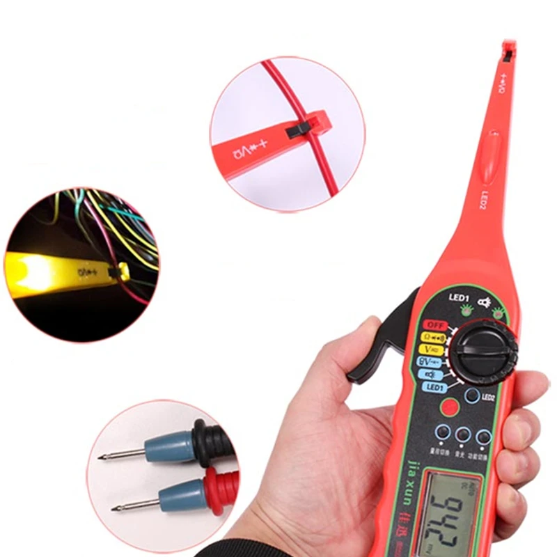 

Power Electrical Multi-function Auto Circuit Tester Multimeter Lamp Car Repair Automotive Electrical Multimeter 0V-380V( Screen)