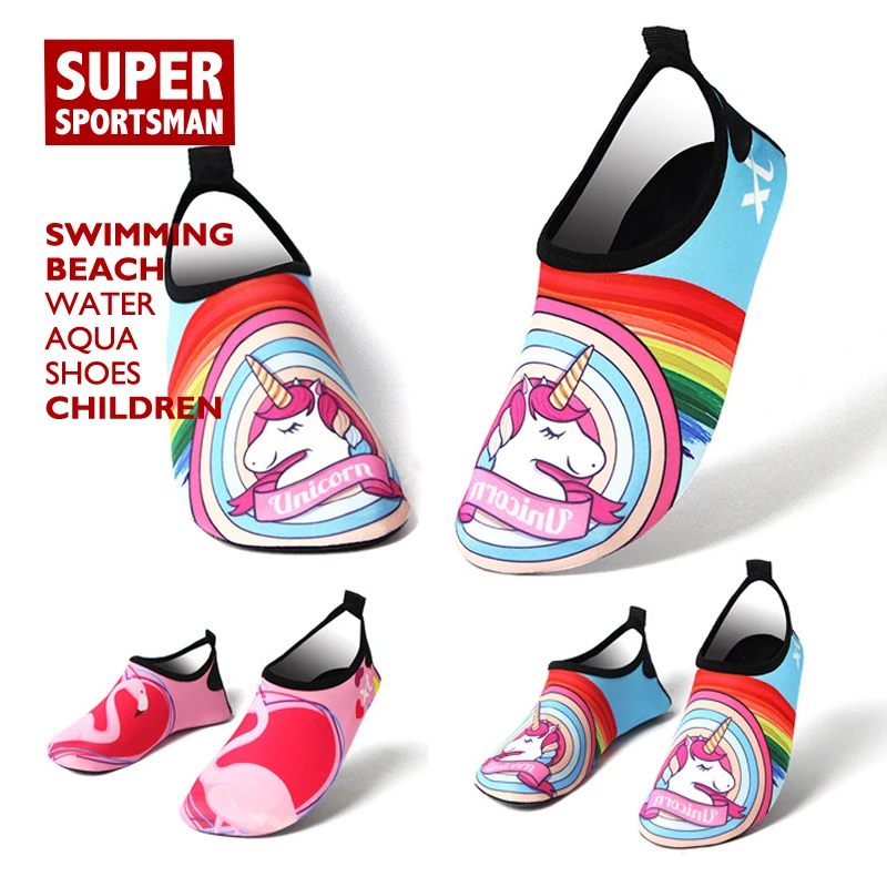 

Children Water Sport Beach Sandal Unicorn Flamingo Surf Swimming Socks Kids Barefoot Aqua Shoes Sea Sneaker Girl Diving Slippers