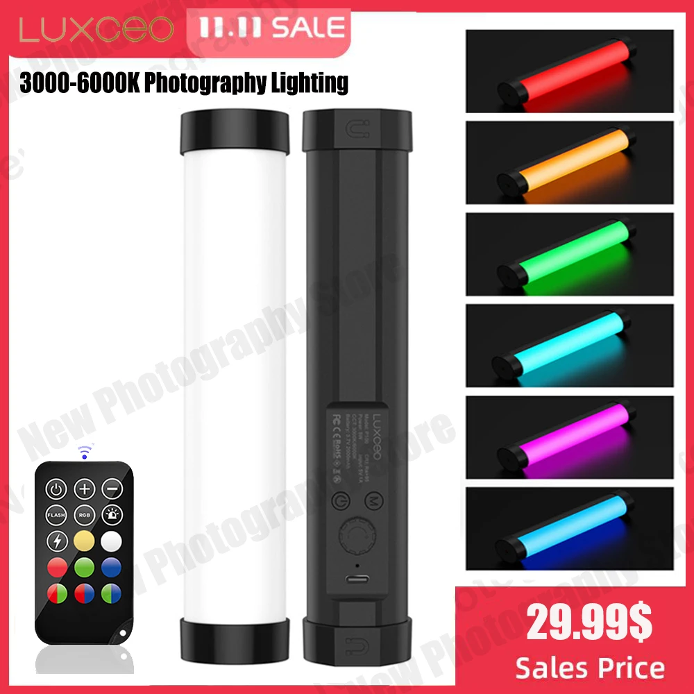 

Новый Luxceo P100 RGB светодиодный светильник-КВ полноцветный с дистанционным управлением освещение для фотосъемки светсветильник с магнитной трубкой для YouTube