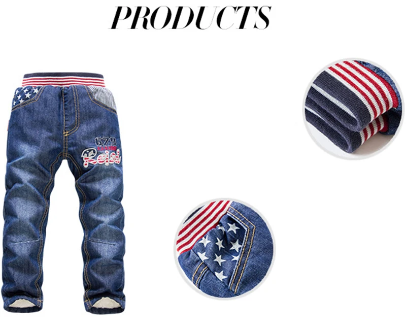 Thick Warm Winter Children Jeans 2-7Yrs Baby Girls Boys Jeans Trousers Top Quality Boy Pants Retail New Arrival