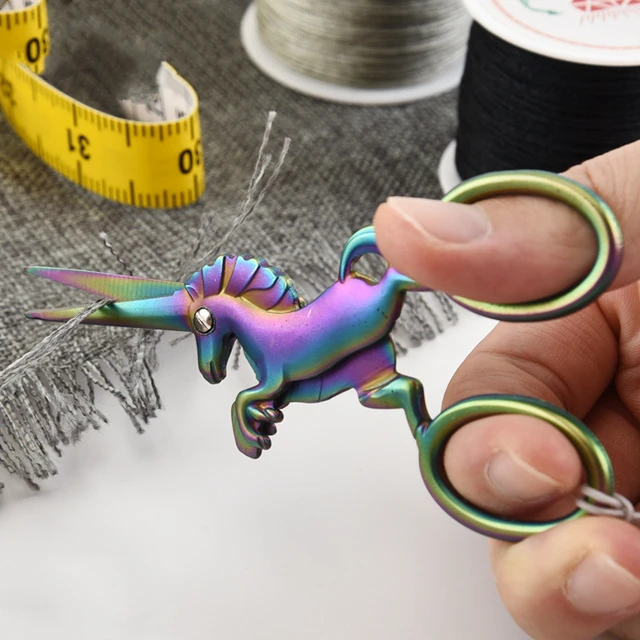 Iridescent Guitar Embroidery Scissors- Extra sharp fine tip