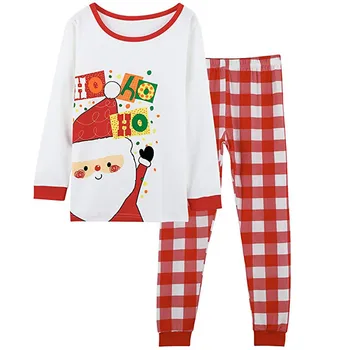 

Matching Family Outfits Christmas Women Mom Printed Letter Top+stripe Pants Xmas Family Clothes Pajamas Christmas Pyjamas