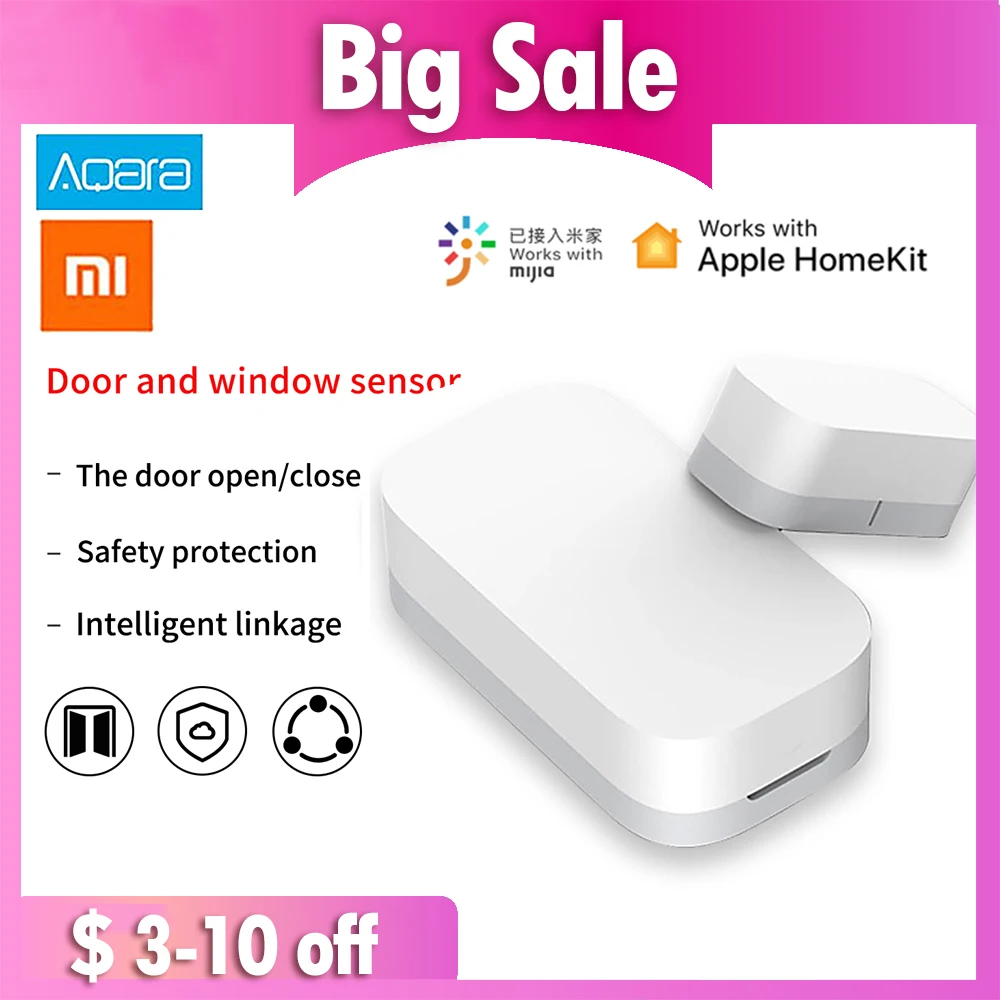

100% Original Aqara Xiaomi Door Window Sensor Zigbee Wireless Connection Smart Xiomi Mini Deuren raamsensor With Mijia App
