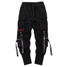 Мужские шаровары с несколькими карманами и эластичной резинкой на талии, мужские уличные брюки в стиле панк, хип-хоп, повседневные брюки для бега, мужские брюки для танцев, мужские брюки