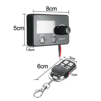 

Air Parking LCD Switch Diese Remote Control 8x5x1.6cm Replacement Parts Car Truck Black