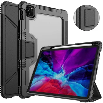 

For iPad Pro 12.9 2020 Shockproof PU Bumper Hard PC Leather Flip Cover For iPad Pro 12.9 2020 Tablet Case