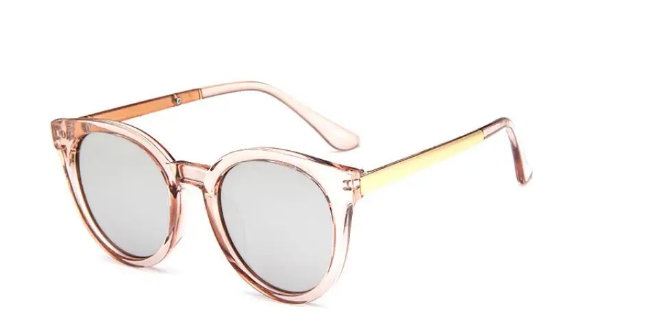 Винтажные женские солнцезащитные очки кошачий глаз, высокое качество, фирменный дизайн, модные солнцезащитные очки для женщин, ретро зеркальные очки UV400 - Цвет линз: A7