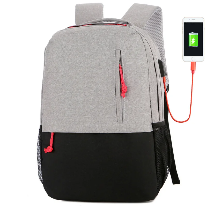 

New Style Data Cable Backpack USB Charging Backpack Laptop Bag Non-Logo