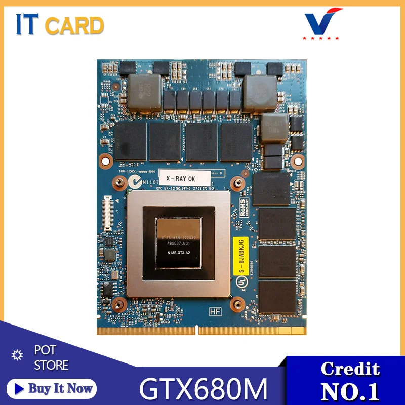 Графическая видеокарта GTX680M GTX 680M GDDR5 4 Гб N13E-GTX-A2 для Clevo X511 P150EM X8100 P570WM P370EM P151EM P170EM |