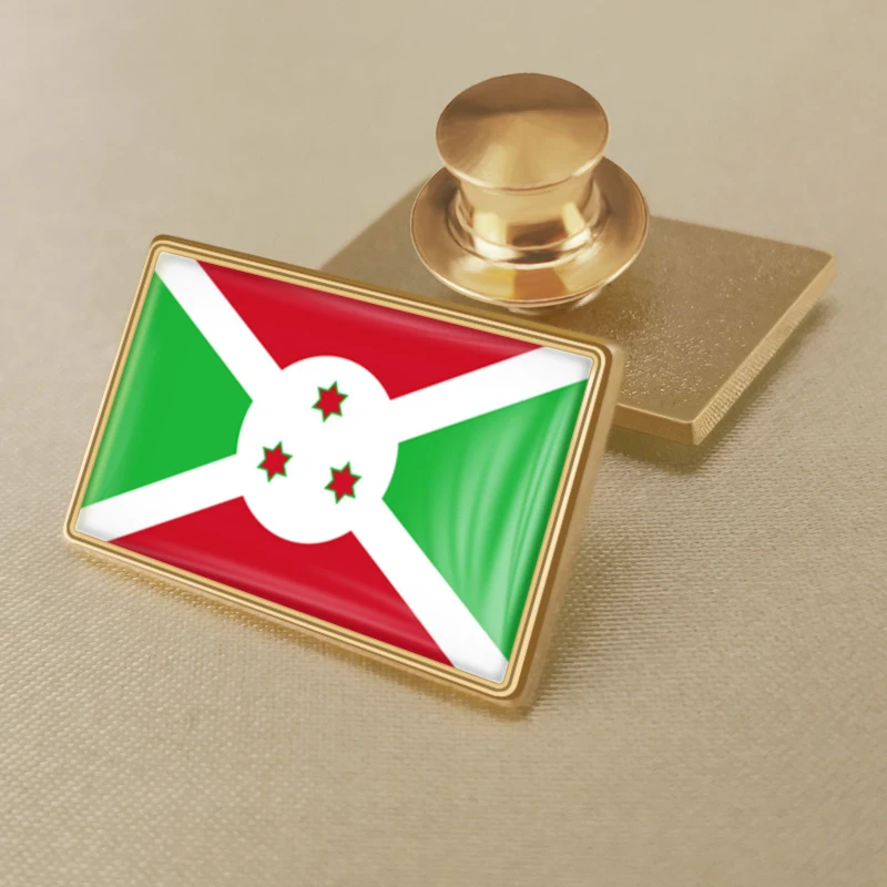 Hat Pin NEW République du Burundi Flag Lapel 