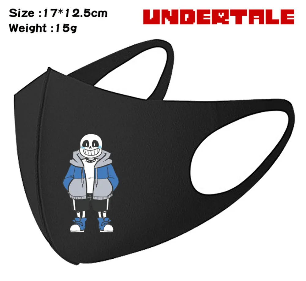 

cosplay props Undertale Mouth Mask Breathable Unisex Face Mask Reusable Anti Pollution Face Shield Wind Proof Mouth Cover