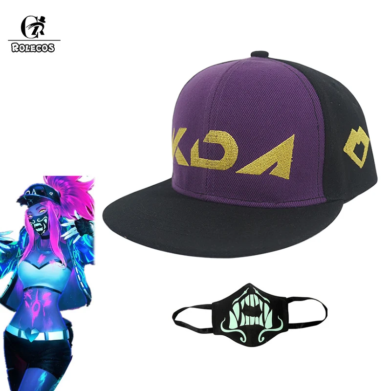 ROLECOS Игра LOL KDA Akali маскарадная Шляпа Маска K/DA Маскарадная маска реквизит для