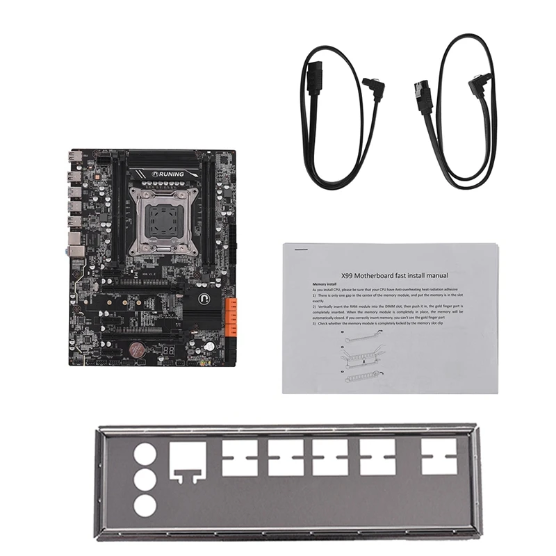X99 Lga2011-3 материнская плата для Intel I7 E5-V3/E5-V4 4-канальный Ddr4 64G Ram, Накопитель SSD с протоколом NVME M.2, Sata3.0, Usb3.0, Pcie16X