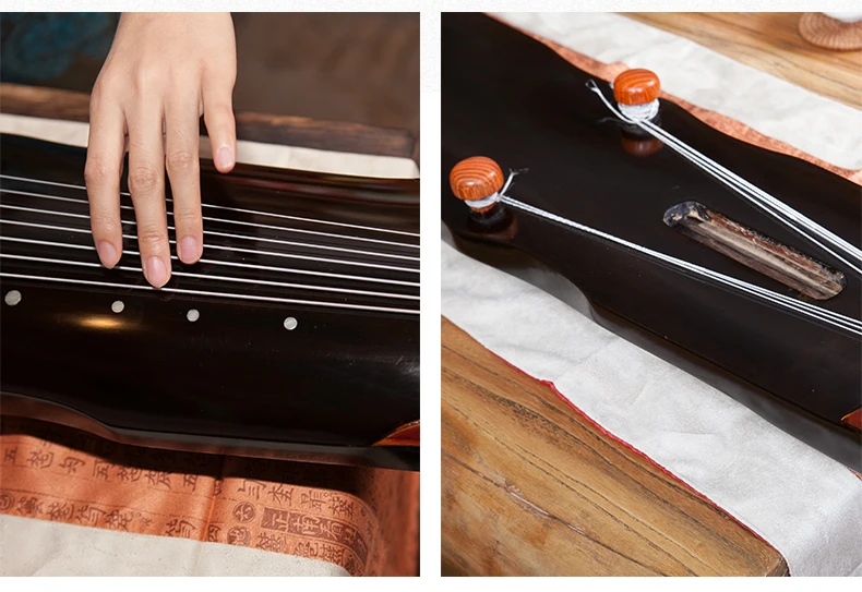 Черный китайский guqin fu xi Тип Лира китайский 7 струн древний Zither китайские Музыкальные инструменты zither 7 струн китайский Guqin