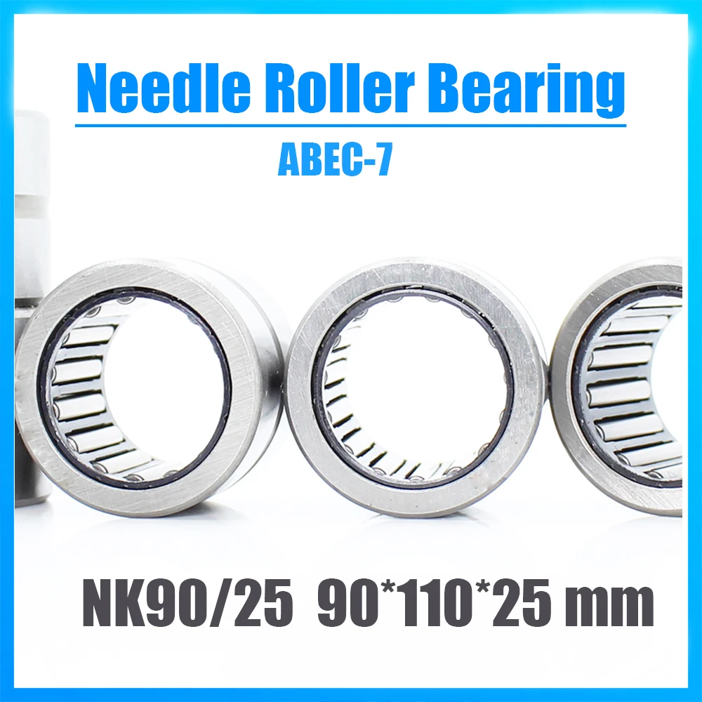 NK90/25 Bearing 90*110*25 mm 1PC ABEC-7 Solid Collar Needle Roller Bearings Without Inner Ring NK90/25 NK9025 Bearing