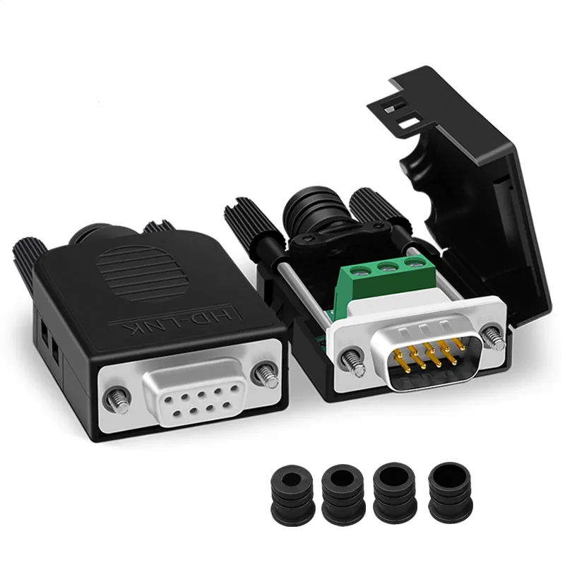 Новый 9 контактный разъем D sub DB9 COM RS232 клеммы сигналов передачи без пайки
