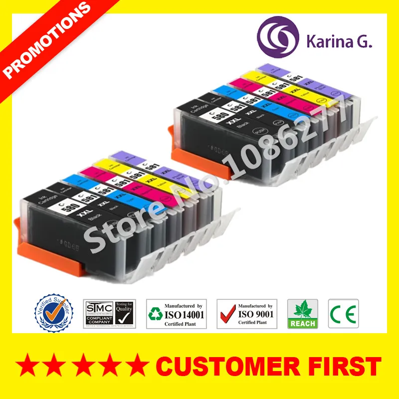 Совместим с Canon PGI580 CLI581 PGI-580 CLI-581 чернильный картридж для принтера Canon принтерам PIXMA TS8150 TS8151 TS8152 TS9150 TS9155 и т. Д
