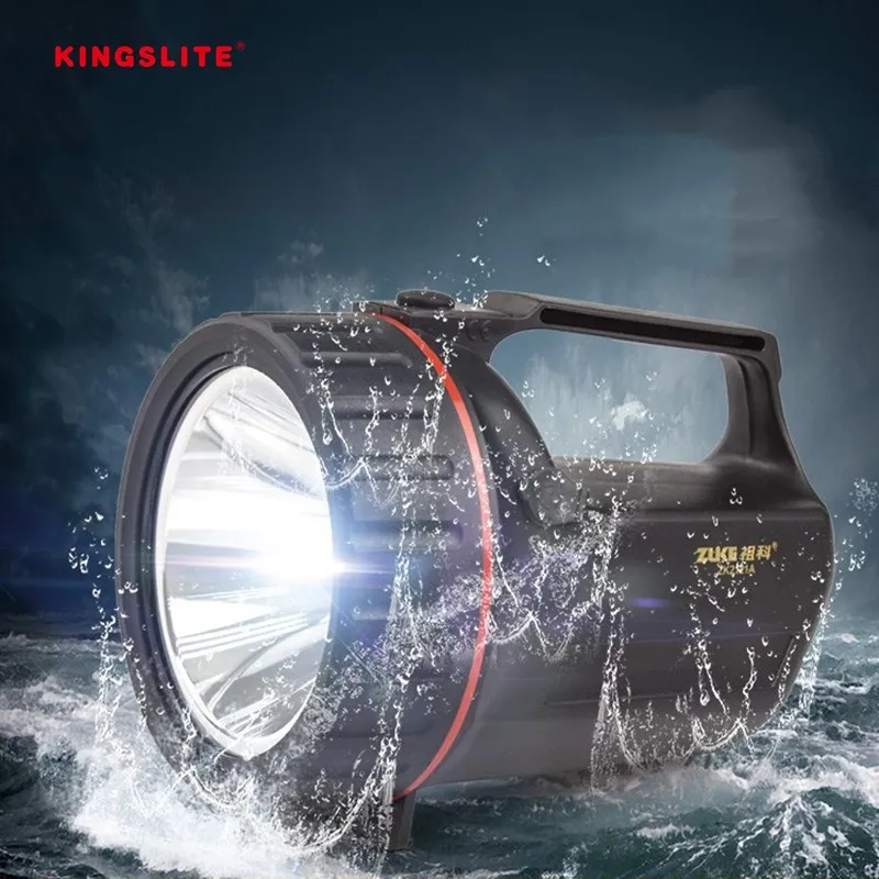 

Cree XM-L2 LED Rechargeable Searchlight 500m Police Patrol Light Waterproof Emergency Flashlight 18650Battery Camping Lantern