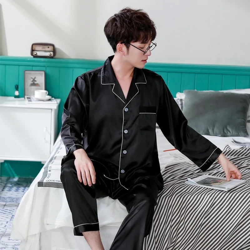 Chemisier Style Chemise Style Pyjama Homme Ensemble Pantalon