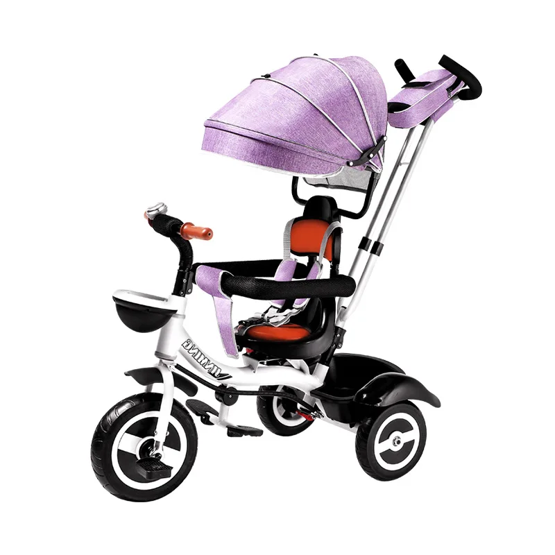 LazyChild Folding Children's Tricycle Multifunction Two-way Baby Stroller Bicycle Seat Space Wheel Three Wheels Stroller