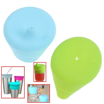 

2019 NEW Universal Silicone Spill-Proof Sippy Cup Straw Lid Glassware cup cover Kitchen Drink Tools hot sale