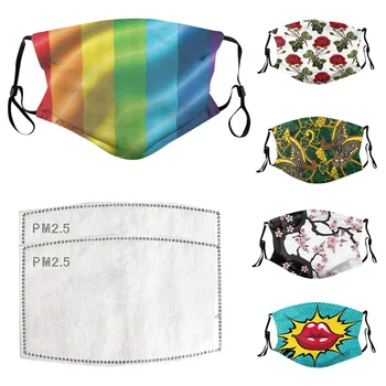 

Rainbow Print Masks Dustproof Windproof Protective Mask face mask fashion Dustproof Breathable Face Masks mascherine lavabili