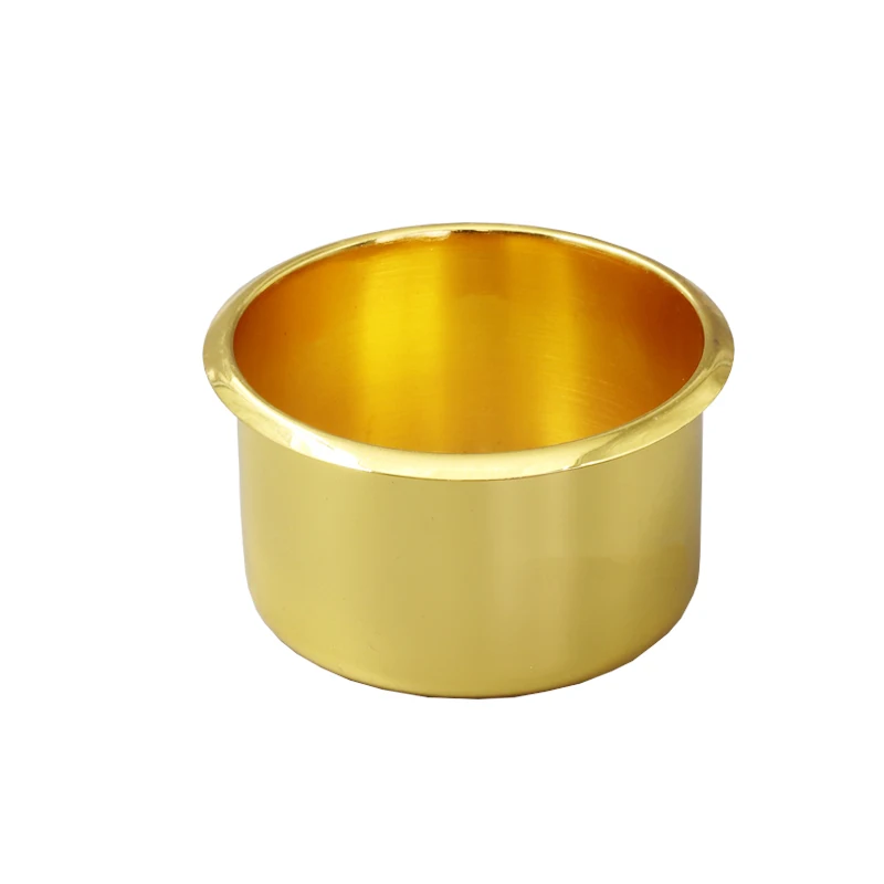 2 PCS Stainless Steel Table Cup Holder Drink Holders for RV Commercial Car Ashtray Table Cup with Golden color
