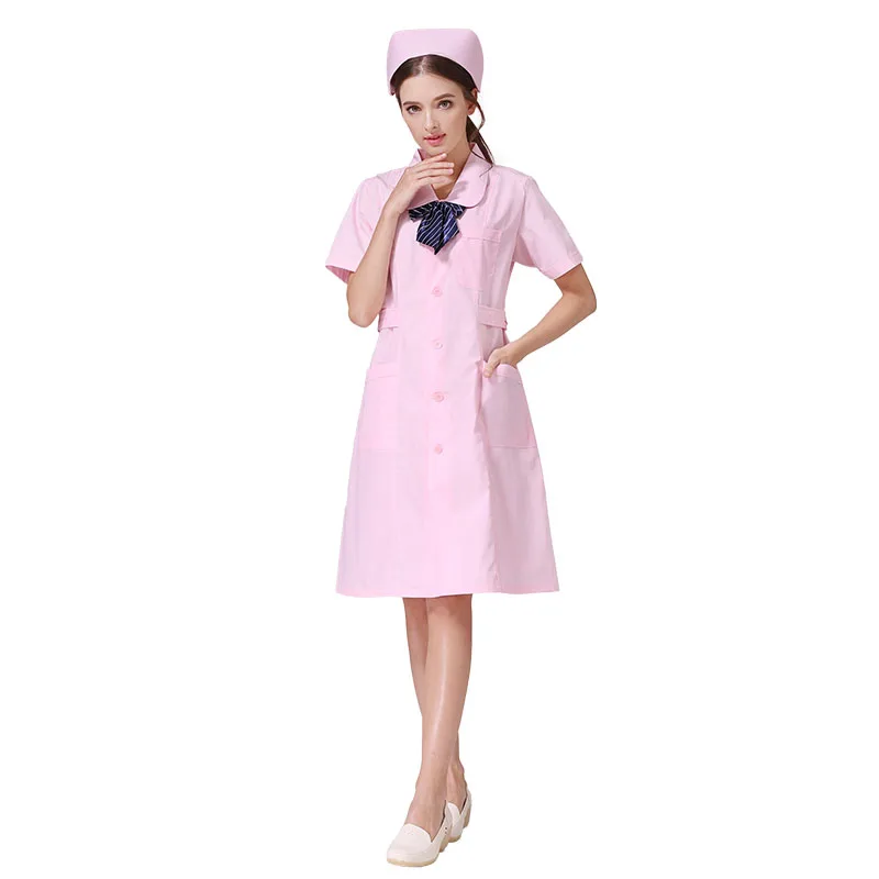 Pink 1 Женская медицинская форма, костюм Доктора медсестры, стоматолога, больница, клиника лаборатория, одежда высокого качества, свободный принт, скраб, пальто, женская одежда - Цвет: Pink 1