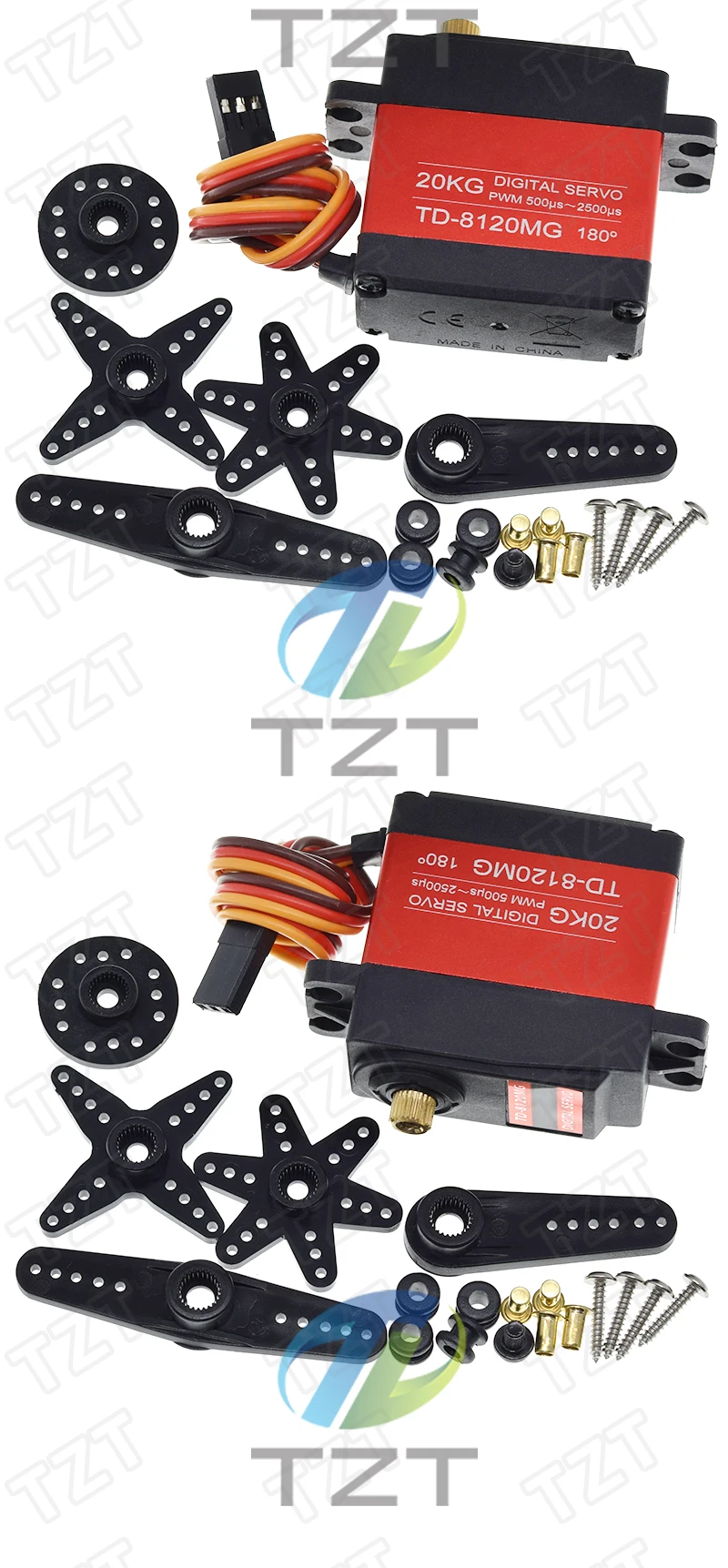 GREATZT TD-8120MG Wasserdichtes Metallgetriebe-Digitalservo mit 20 kg hohem Drehmoment 180 Winkel für ferngesteuertes Auto-Modellfahrzeug – Detail 6