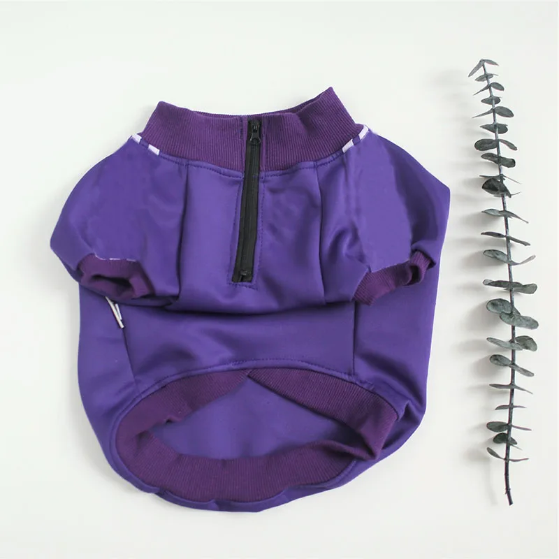 Purple Одежда для собак для маленьких свитер для собак для французских бульдогов Спортивная одежда для Мопс Йоркских щенков одежда для питомца одежда Прямая поставка PC1090 - Цвет: Purple