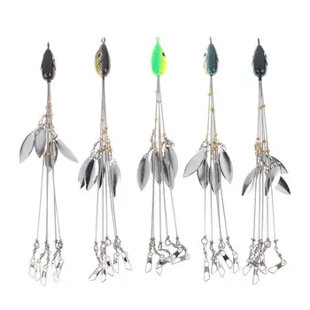 

Umbrella Fishing lure Rig 5 Arms Alabama Rig Head Swimming Bait Bass Fishing Group Lure Snap Swivel Spinner, 18g