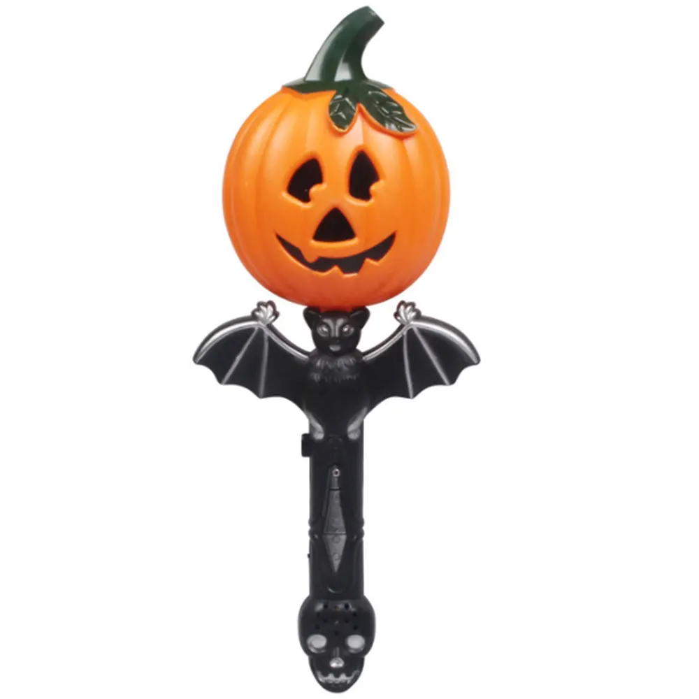pumpkin Handle Plastic Halloween Luminous Sounding Party Lovely Toys Flashing Dance Cosplay Gift Shaking - Цвет: pumpkin