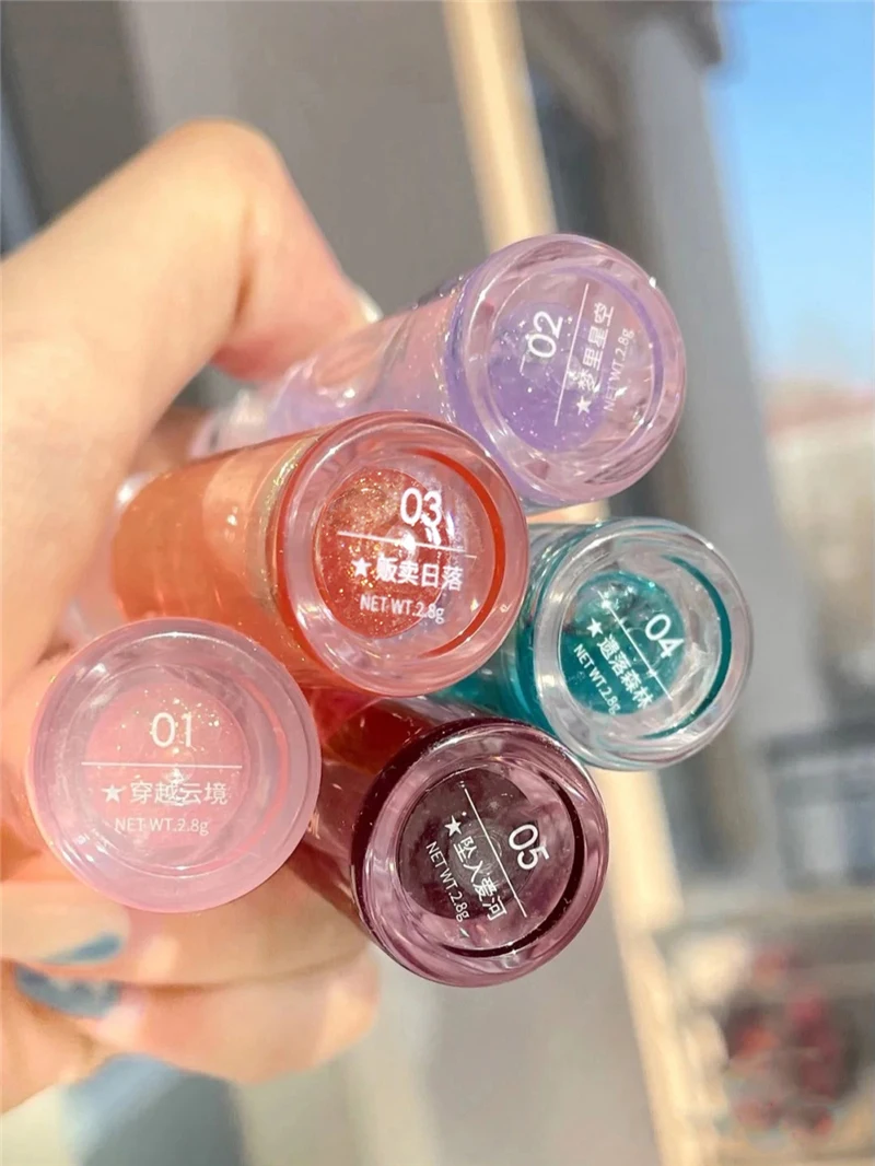 Description Picture 6 of item3PCS/Set Gloss Crystal Jelly Lip Gloss Lip Overlay Shiny Clear Mirror Moisturizing Lipgloss Glitter Liquid Lipstick Lip Tint Oil