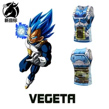 Dragon Ball Vegeta 3D печатных спортивные лосины жилет Лето Бег Фитнес Молодежная Футболка без рукавов стиль