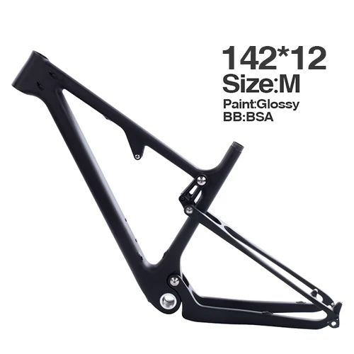 142x12mm m glossy Углеродный горный велосипед 29 boost 142/148*12 мм ударный горный велосипед с полной подвеской рама 29er горный велосипед для AM XC - Цвет: 142x12mm m glossy