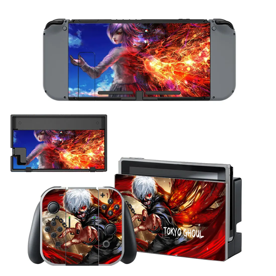 11 Styles Tokyo Ghoul Style Vinyl Decal Skin Sticker For Nintendo Switch NS NX Console Protector  Game Accessoriy NintendoSwitch 