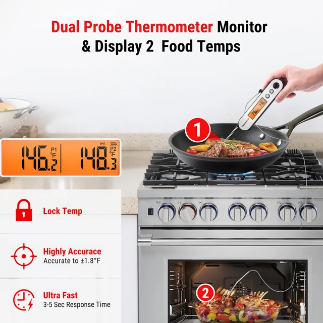 ThermoPro TP19H Waterproof Digital Instant Reading BBQ Thermometer Big  Screen Meat Thermometer With Lock Function - AliExpress