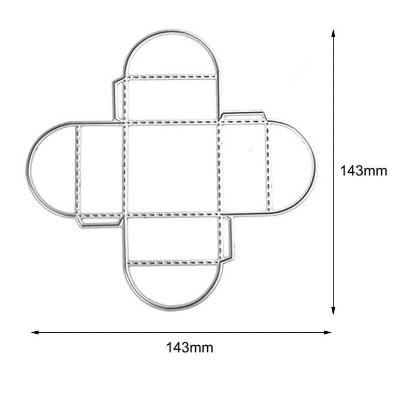 GJCrafts квадратная Подарочная коробка металлические режущие штампы Новинка для Крафтовая окраска Скрапбукинг альбом тиснение трафареты бумажная заготовка Резной декор