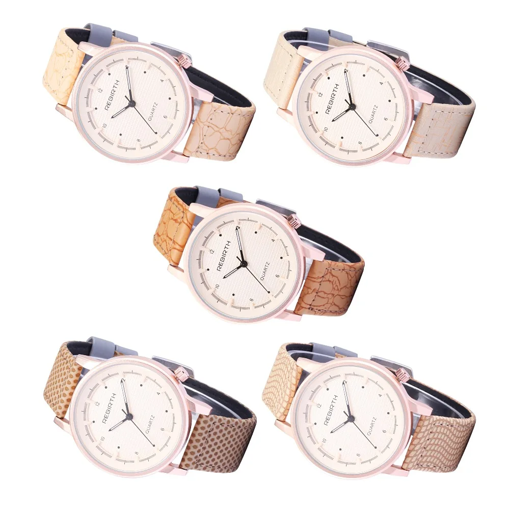 

Rebirth Li bo fu V6-Re0021 Quartz Waterproof Leather Strap Watch Man's And WOMAN'S Watch