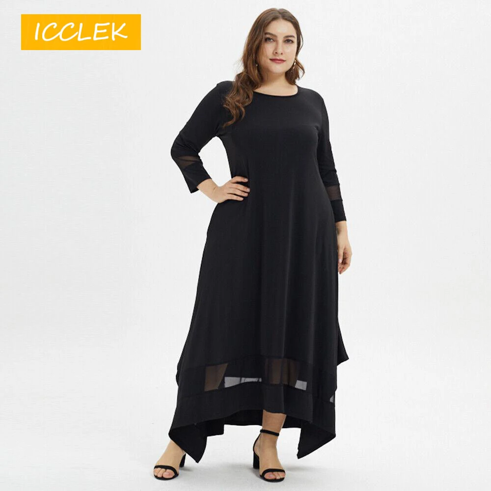 

ICCLEK 2020 S-7XL Plus Size Women Fashion Floral Printed Dress Sexy Off Shoulder Short Sleeve Casual Dresses Party Dress