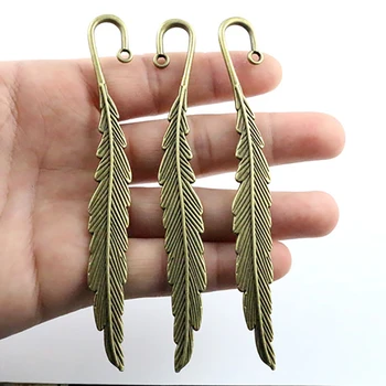 

116x13mm 2pcs Antique Bronze Plated Leaf Handmade Charms Pendant:DIY for bracelet necklace-P1-07