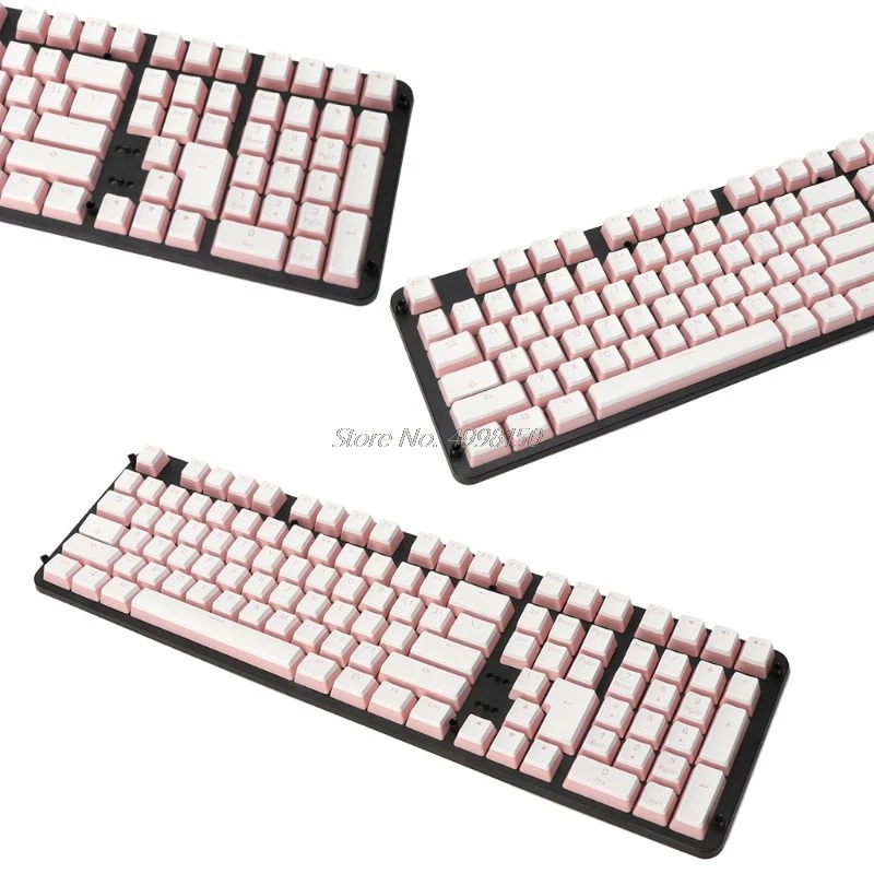 Drop RGB 108 Keycaps ANSI Layout Add ISO PBT розовый пудинг Двойная кожа Milk Shot Keycap с подсветкой плата