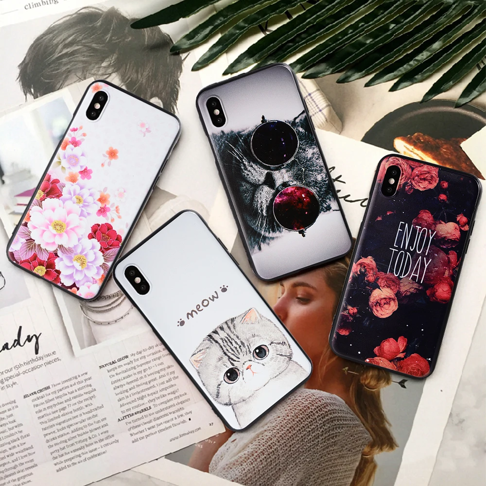 Чехол из ТПУ с изображением животных для iPhone 6 S 5 5S SE X XS Max XR 7 8 Plus силиконовый чехол