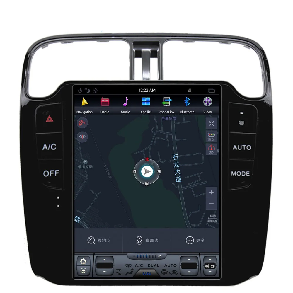 10," tesla стиль вертикальный экран android 9,0 шесть ядер автомобиля gps Радио Навигация для Фольксваген Поло 2010